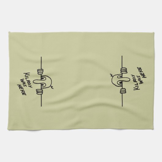 Kilroy war hier geschirrtuch (Horizontal)