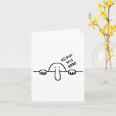 Kilroy war hier Graffiti Art Karte (Gelbe Blume)