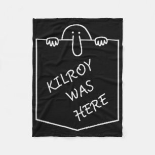 Kilroy war hier Graffiti Art mit Taschen Fleecedecke