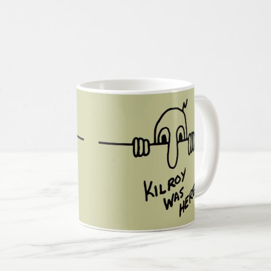 Kilroy war hier kaffeetasse (VorderseiteRechts)