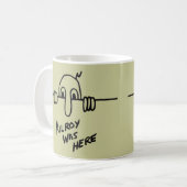 Kilroy war hier kaffeetasse (Vorderseite Links)