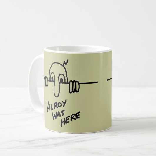 Kilroy war hier kaffeetasse (Vorderseite Links)