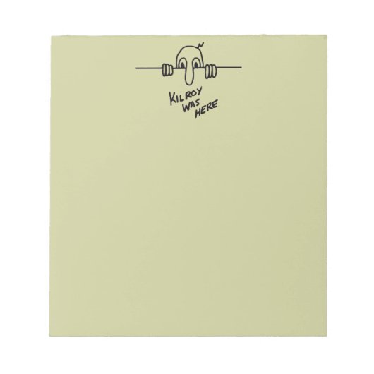 Kilroy war hier notizblock (Vorderseite)