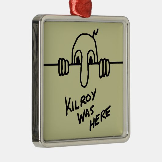 Kilroy war hier ornament aus metall (Rechts)