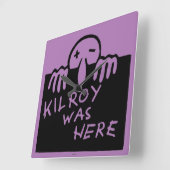 Kilroy war hier quadratische wanduhr (Winkel)