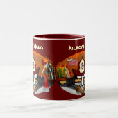 Kilroys Feuerwehrmann-Tasse Zweifarbige Tasse (Mittel)