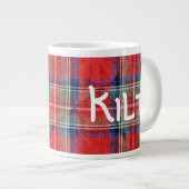 KILT rotes kariertes Jumbo-Tasse (Vorderseite Rechts)
