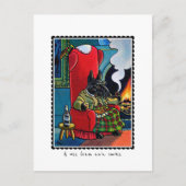 Kilt Wearing Scottish Terrier Dog Custom Postkarte (Vorderseite)