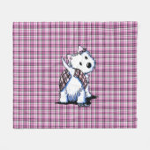 Kilted Highland Moon Westie Fleecedecke (Vorderseite (Horizontal))