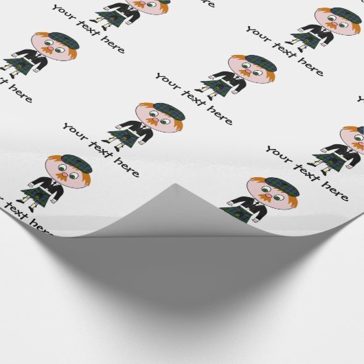 Kilted Scotsman Geschenkpapier (Ecke)
