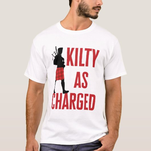 Kilty als Charge Funny Kilt Wearer Pun Joke T-Shirt (Vorderseite)