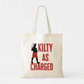 Kilty als Charge Funny Kilt Wearer Pun Joke Tragetasche (Rückseite)