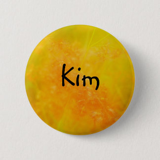 Kim Custom Pretty Orange Namensschild / Knopf Button