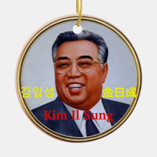 Kim Il Sung #2 Keramik Ornament (Vorne)