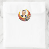 Kim Il Sung Runder Aufkleber (Tasche)