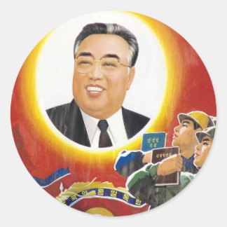 Kim Il Sung Runder Aufkleber