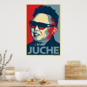 Kim Jong-Il - Juche: Obamas Parodie-Poster Poster (Küche)