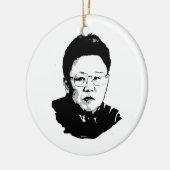 Kim Jong Il Keramikornament (Links)