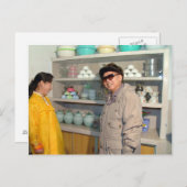 Kim Jong-il, Nordkorea Postkarte (Vorne/Hinten)