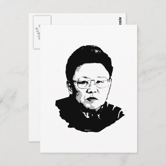 Kim Jong Il Postkarte (Vorne/Hinten)