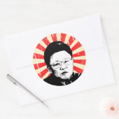 Kim Jong Il Runder Aufkleber (Umschlag)