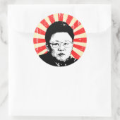 Kim Jong Il Runder Aufkleber (Tasche)