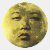 Kim Jong Moon Lustig Runder Aufkleber (Vorderseite)