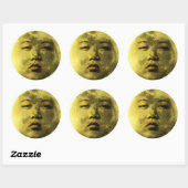 Kim Jong Moon Lustig Runder Aufkleber (Blatt)