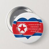Kim Jong, nordkoreanischer Staatschef, anlässlich Button (Vorne & Hinten)