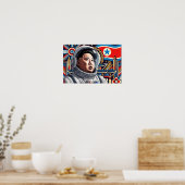 Kim Jong Un als Astronaut - Nordkoreanische Kunst Poster (Küche)