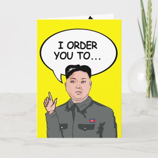 Kim Jong Un Birthday Card Karte (Vorderseite)