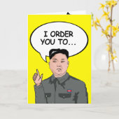 Kim Jong Un Birthday Card Karte (Gelbe Blume)