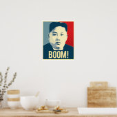 Kim Jong Un - Boom - Propagandaposter - Poster (Küche)