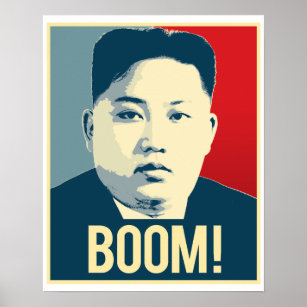 Kim Jong Un - Boom - Propagandaposter - Poster