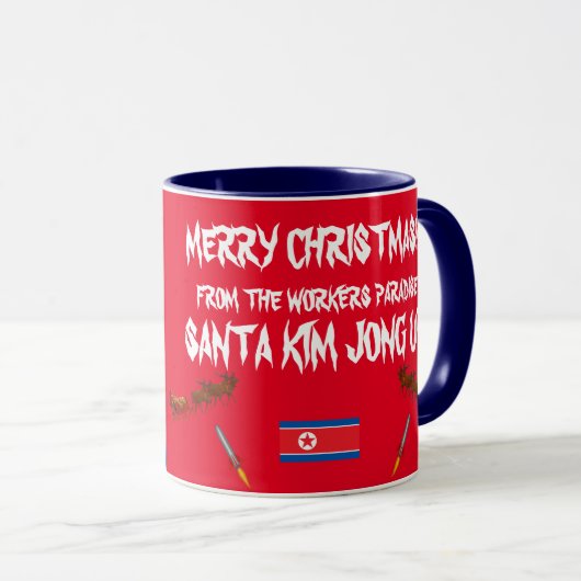 Kim Jong Un Christmas Tasse (VorderseiteRechts)