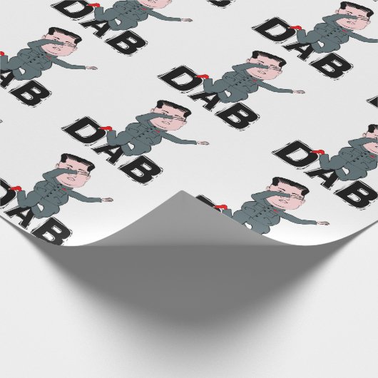 Kim Jong-Un Dabbing Geschenkpapier (Ecke)