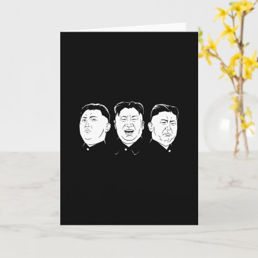 Kim Jong Un Faces Karte (Gelbe Blume)