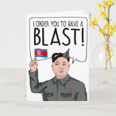 KIM JONG UN: Ich versichere Ihnen, dass Sie eine E Karte (Gelbe Blume)