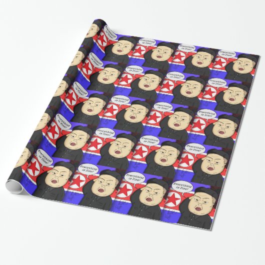 Kim Jong Un, North Korea, Dictator, Korea, Funny, Geschenkpapier (Ungerollt)