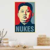 Kim Jong Un "Nukes" Obama Parody Poster (Küche)