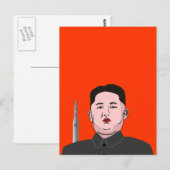 Kim Jong-un & Nuklearrakete Postkarte (Vorne/Hinten)