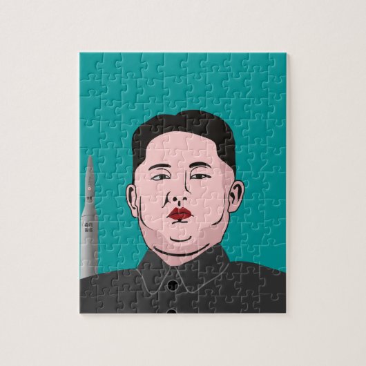 Kim Jong-un & Nuklearrakete Puzzle (Vertikal)