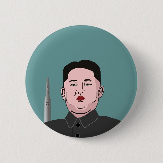 Kim Jong-un und nukleare Rakete Button (Vorderseite)