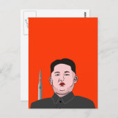 Kim Jong-un und nukleare Rakete Postkarte (Vorne/Hinten)