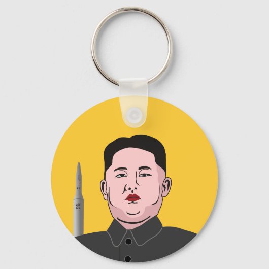 Kim Jong-un und nukleare Rakete Schlüsselanhänger (Vorderseite)