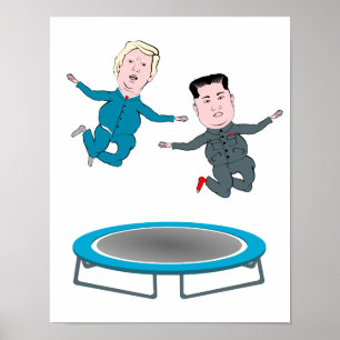 Kim Jong Un und Präsident Trump Poster