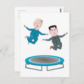 Kim Jong Un und Präsident Trump Postkarte (Vorne/Hinten)