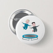 Kim Jong Un und Präsident Trump Trampolone Button (Vorne & Hinten)