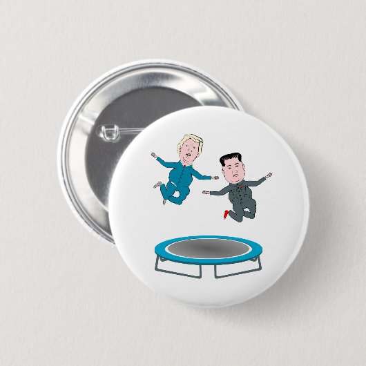 Kim Jong Un und Präsident Trump Trampolone Button (Vorne & Hinten)
