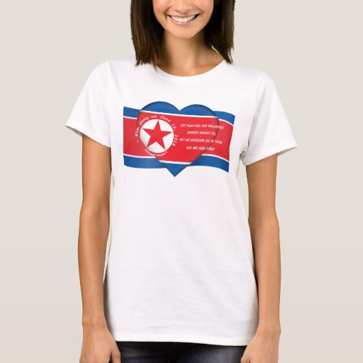 Kim Jong un Zitat während des Gipfels mit Trump am T-Shirt (Vorderseite)